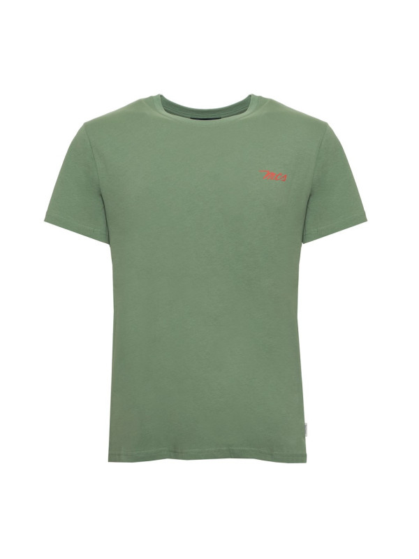 Grünes T-Shirt mit Segelboot-Logo Grünes T-Shirt mit Segelboot-Logo