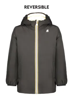 K-WAY K8128DWPSOPHIE: Wendejacke Schwarz/Creme mit Kapuze