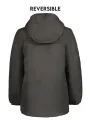 "K-WAY Jacken im Sale | K-WAY K8128DWPSOPHIE Neal Lange Wendbare Jacke Schwarz/Creme mit Kapuze und Taschen für Mädchen online kaufen"|Planet-Deluxe