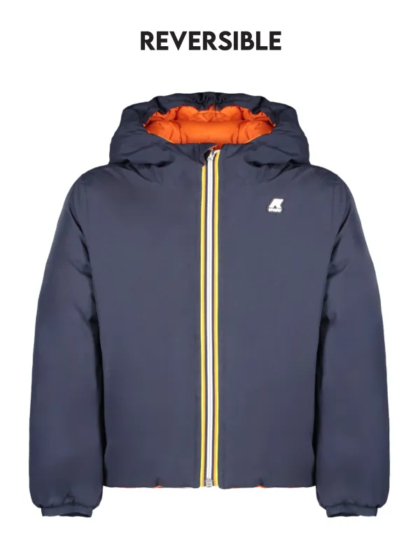 "K-WAY Jacken im Sale | "K-WAY Langärmelige Wendbare Jacke K21383WPJACK_BLAMJ mit Kapuze und Taschen, Blau/Rot, Kontrastdetails, Reißverschluss, Appli online kaufen"|Planet-Deluxe