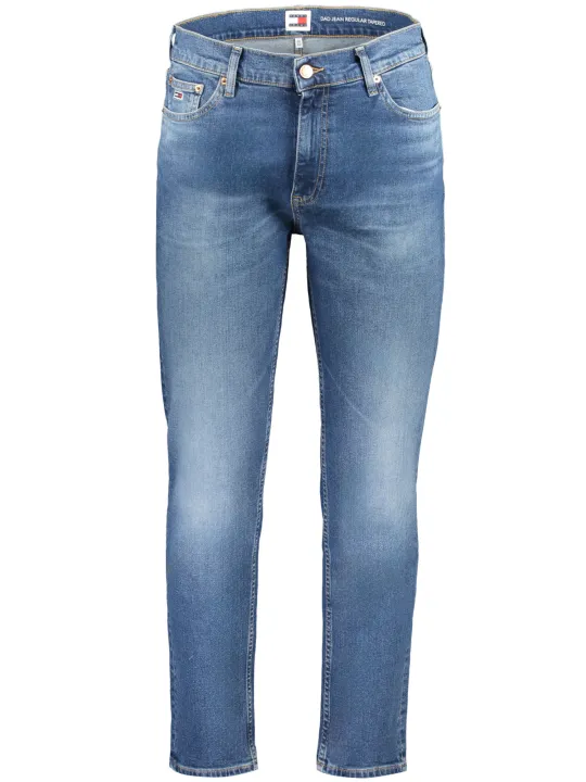 "Tommy Hilfiger Jeans im Sale | Tommy Hilfiger Tapered Jeans mit Waschung und Logo Stickerei online kaufen"|Planet-Deluxe