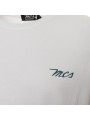 Weißes Baumwoll-Langarmshirt mit MCS-Logo