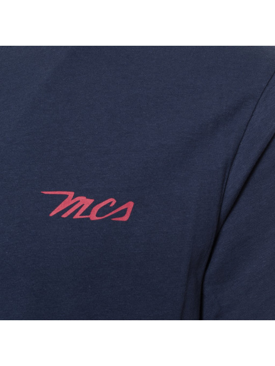 Navy Off-Shoulder-Top mit MCS-Logo
