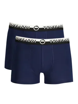 Trussardi Doppelpack Navy Boxershorts – Elastisch & Komfortabel