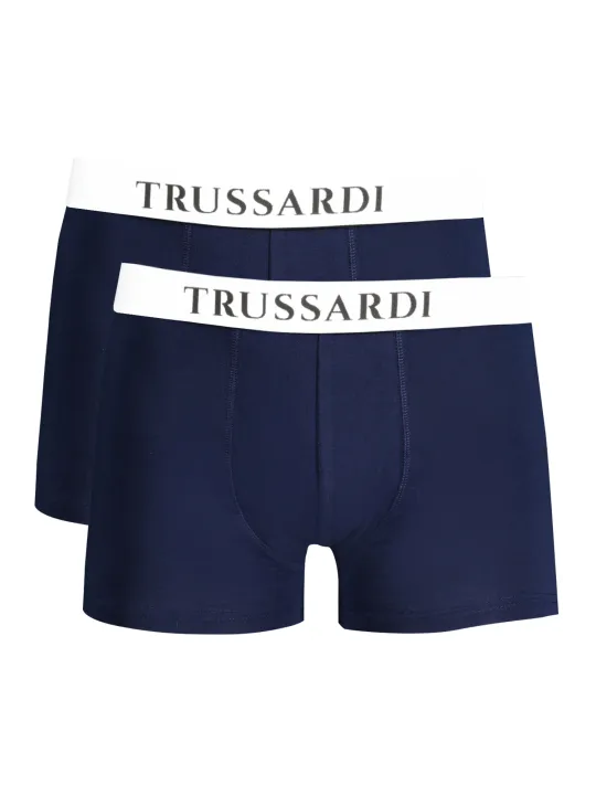 "Trussardi Boxershorts im Sale | Trussardi Boxershorts Navy Doppelpack mit Elastikbund und Logo online kaufen"|Planet-Deluxe