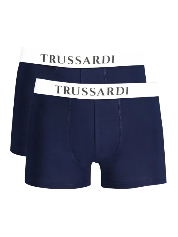 "Trussardi Boxershorts im Sale | Trussardi Boxershorts Navy Doppelpack mit Elastikbund und Logo online kaufen"|Planet-Deluxe