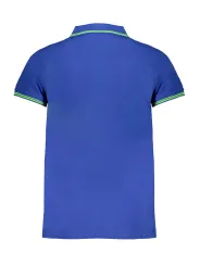 Kontrast Polohemd 1963 Blau – Stilvolles Logo & Applikation