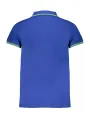 Kontrast Polohemd 1963 Blau – Stilvolles Logo & Applikation