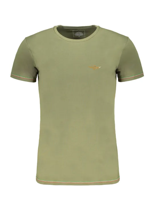 "AERONAUTICA MILITARE Startseite im Sale | ERONAUTICA MILITARE GRÜNES KURZÄRMELIGES HERREN-T-SHIRT online kaufen"|Planet-Deluxe