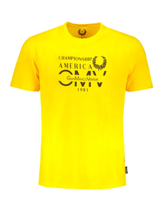 "GIAN MARCO VENTURI Startseite im Sale | GIAN MARCO VENTURI GELBES KURZÄRMELIGES HERREN-T-SHIRT online kaufen"|Planet-Deluxe