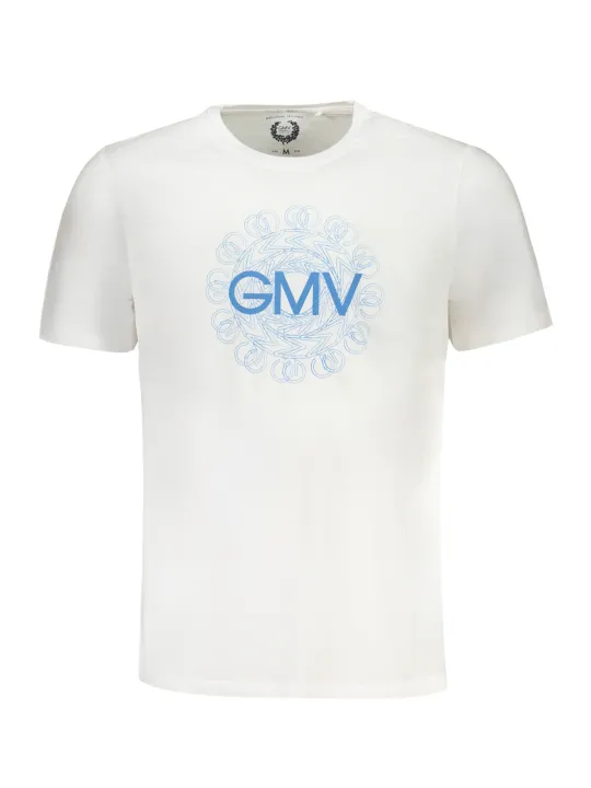 "Gian Marco Venturi Weißes Logo T-Shirt – Kurzarm & Rundhals"
