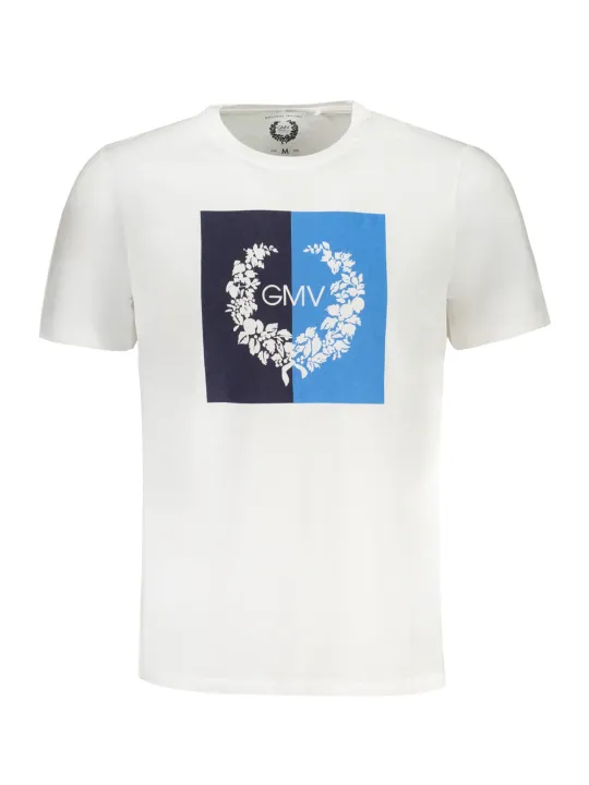 "GIAN MARCO VENTURI T-Shirts im Sale | Kurzarm T-Shirt Rundhals Logo Aufdruck AU01416ATTILIO BIWHITE online kaufen"|Planet-Deluxe