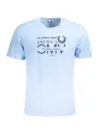 "GIAN MARCO VENTURI T-Shirts im Sale | Kurzarm TShirt Rundhals Logo Aufdruck Italo Azurblau online kaufen"|Planet-Deluxe