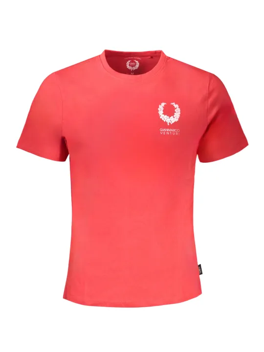 "GIAN MARCO VENTURI T-Shirts im Sale | Alvaro Rotes TShirt mit Rundhals und Logoaufdruck online kaufen"|Planet-Deluxe