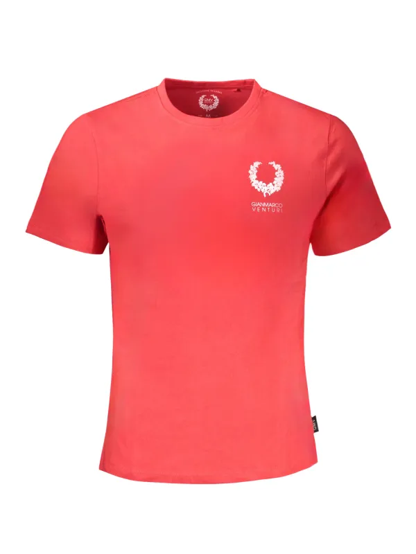 "GIAN MARCO VENTURI T-Shirts im Sale | Alvaro Rotes TShirt mit Rundhals und Logoaufdruck online kaufen"|Planet-Deluxe