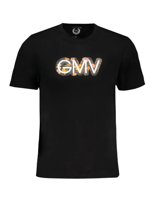 "GIAN MARCO VENTURI T-Shirts im Sale | Kurzarmshirt Rundhals Logo Aufdruck Orlando Neblack online kaufen"|Planet-Deluxe
