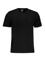 "GIAN MARCO VENTURI T-Shirts im Sale | Piquet TShirt Kurzarm Rundhals Stickerei Logo Schwarz online kaufen"|Planet-Deluxe