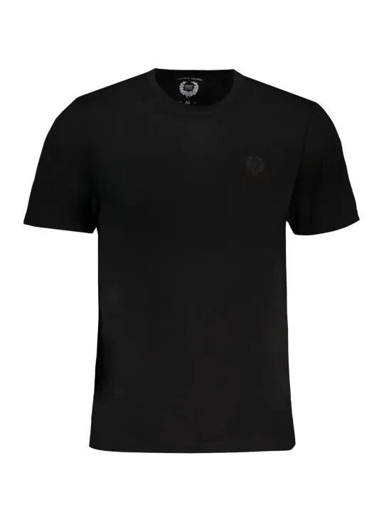 "GIAN MARCO VENTURI T-Shirts im Sale | Piquet TShirt Kurzarm Rundhals Stickerei Logo Schwarz online kaufen"|Planet-Deluxe