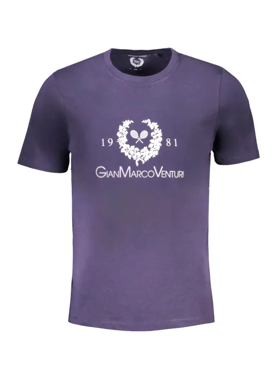 "GIAN MARCO VENTURI T-Shirts im Sale | Kurzarmshirt Rundhals Logo Print AU01419LINO BLNIGHBL online kaufen"|Planet-Deluxe