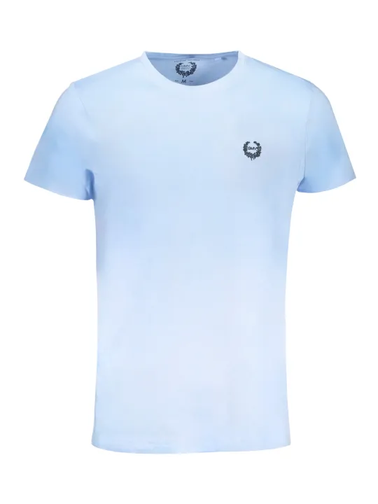 "GIAN MARCO VENTURI T-Shirts im Sale | Kurzarm Rundhals TShirt Sticklogo Hellblau online kaufen"|Planet-Deluxe