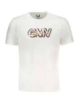GIAN MARCO VENTURI Weißes Logo T-Shirt, Rundhals, Trendy