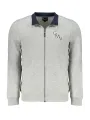 "GIAN MARCO VENTURI Sweatshirts im Sale | Zipper Sweatshirt Grau Mit Taschen Und Logo online kaufen"|Planet-Deluxe
