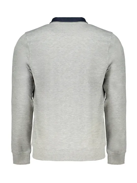 "GIAN MARCO VENTURI Sweatshirts im Sale | Zipper Sweatshirt Grau Mit Taschen Und Logo online kaufen"|Planet-Deluxe