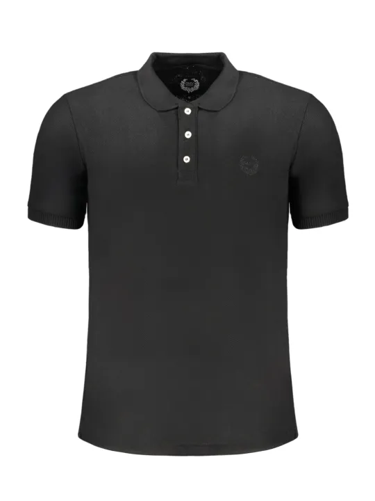 "GIAN MARCO VENTURI Poloshirts im Sale | Poloshirt Kurzarm 3 Knöpfe Stickerei Logo AU01671PARENZO NEBLACK online kaufen"|Planet-Deluxe