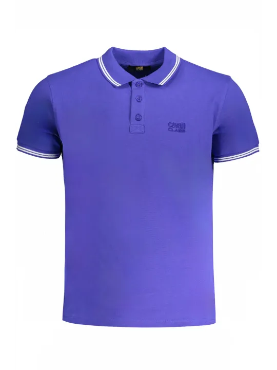 "Cavalli Class Poloshirts im Sale | Kontrast-Poloshirt mit Stickerei und Logo online kaufen"|Planet-Deluxe