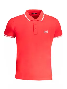 "Cavalli Class Kurzarm Poloshirt mit Kontrast & Logo"
