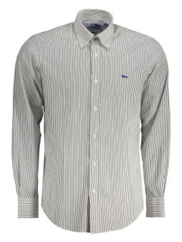 "Gestreiftes Bio-Hemd mit Kontrastdetails - Umweltfreundlich"