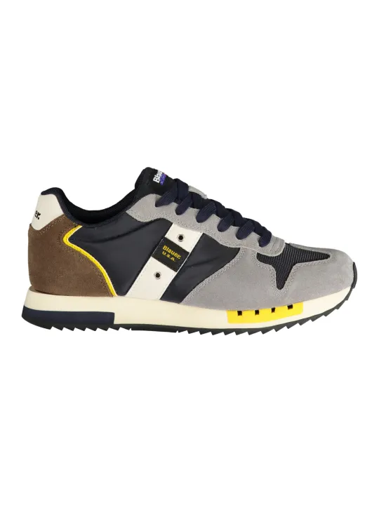 "Blauer Sneakers im Sale | Blauer F4QUEENS Sneaker mit Kontrastdetails und Print online kaufen"|Planet-Deluxe