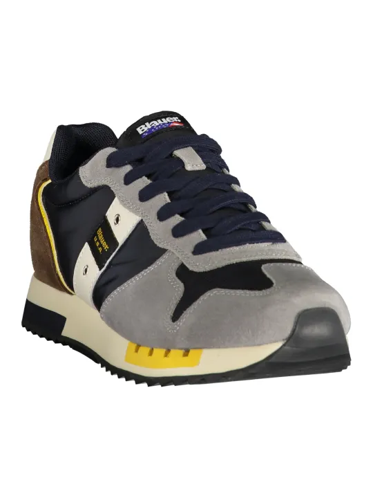 "Blauer Sneakers im Sale | Blauer F4QUEENS Sneaker mit Kontrastdetails und Print online kaufen"|Planet-Deluxe