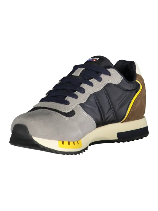"Blauer Sneakers im Sale | Blauer F4QUEENS Sneaker mit Kontrastdetails und Print online kaufen"|Planet-Deluxe