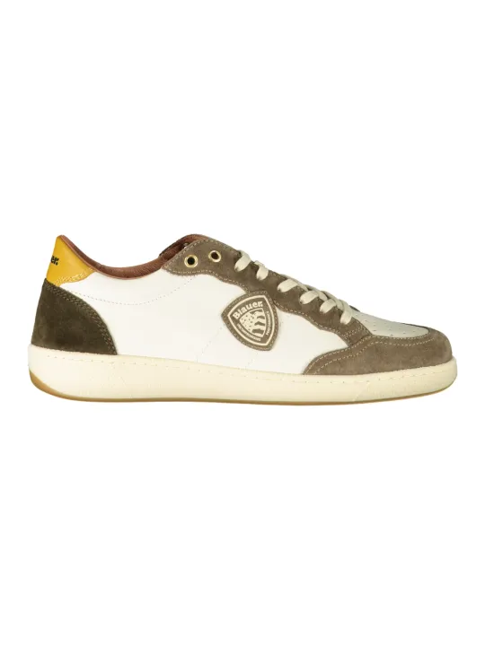 "Blauer Sneakers im Sale | Blauer Sneakers mit Kontrastdetails und Logo Print online kaufen"|Planet-Deluxe