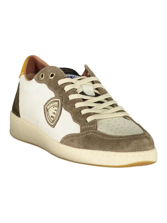 "Blauer Sneakers im Sale | Blauer Sneakers mit Kontrastdetails und Logo Print online kaufen"|Planet-Deluxe