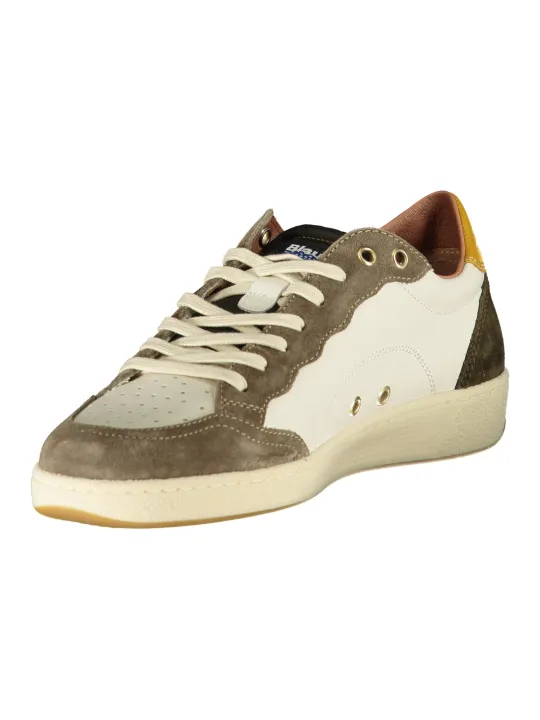 "Blauer Sneakers im Sale | Blauer Sneakers mit Kontrastdetails und Logo Print online kaufen"|Planet-Deluxe