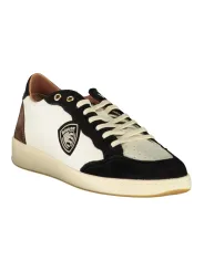 "Blauer Sneakers im Sale | Blauer Sneaker mit Kontrastdetails und Logo Print online kaufen"|Planet-Deluxe