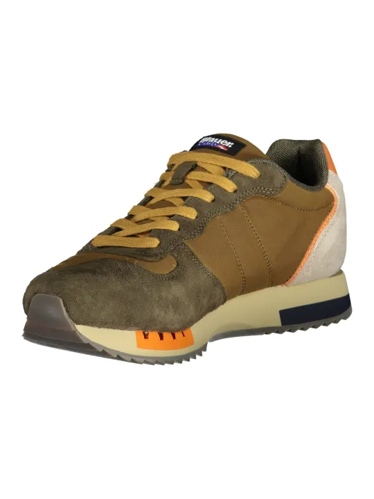 "Blauer Sneakers im Sale | Blauer F4 Queens Sneaker mit Kontrastdetails und Logo Print online kaufen"|Planet-Deluxe
