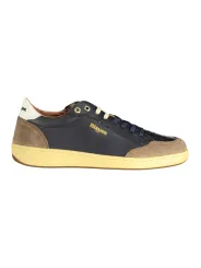 "Blauer Sneakers im Sale | Blauer Sneaker mit Kontrast und Logo Print online kaufen"|Planet-Deluxe