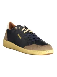 "Blauer Sneakers im Sale | Blauer Sneaker mit Kontrast und Logo Print online kaufen"|Planet-Deluxe