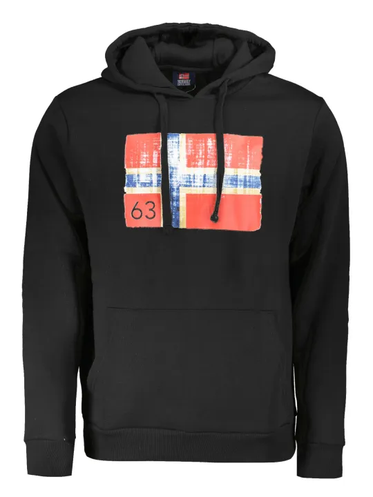 "NORWAY 1963 Sweatshirts im Sale | Kapuzenpullover Long Friends mit Tasche und Logo-Druck online kaufen"|Planet-Deluxe