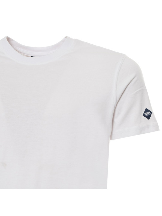 Weißes Husky-T-Shirt mit Logo