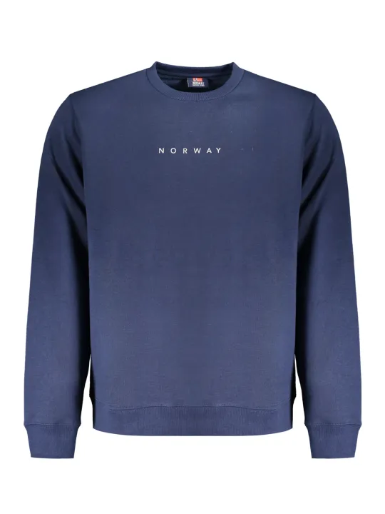 "NORWAY 1963 Sweatshirts im Sale | Blaues Rundhals-Fleecepullover mit Logodruck online kaufen"|Planet-Deluxe