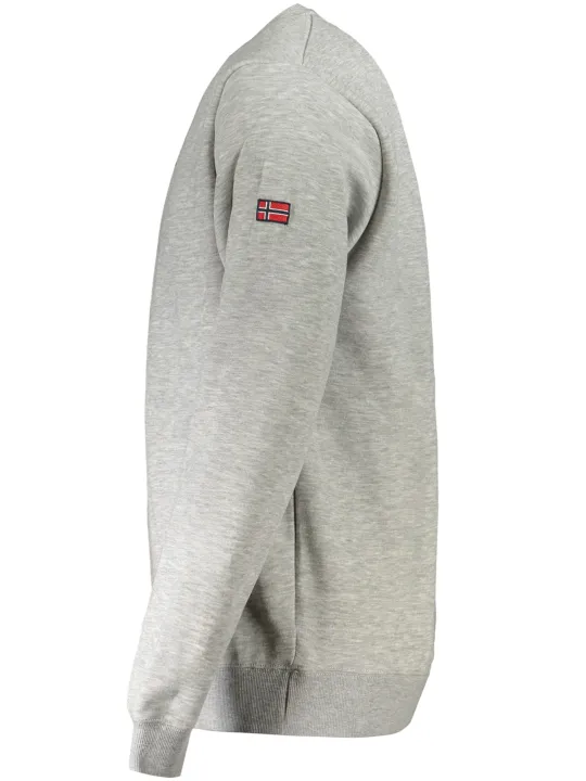 Graues Fleece Sweatshirt mit Logo – Warm & Stilvoll