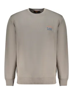 Graues Logo Fleece Sweatshirt - Rundhals & Langarm