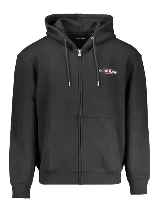 "GUESS JEANS Sweatshirts im Sale | Kapuzen-Fleece-Sweatshirt mit Reißverschluss und Logo online kaufen"|Planet-Deluxe