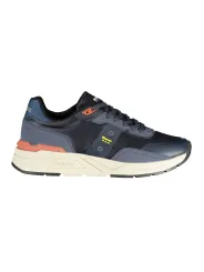 "Blauer Sneakers im Sale | Blauer Sneakers mit Kontrastdetails und Logo Applikation online kaufen"|Planet-Deluxe