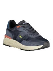 "Blauer Sneakers im Sale | Blauer Sneakers mit Kontrastdetails und Logo Applikation online kaufen"|Planet-Deluxe