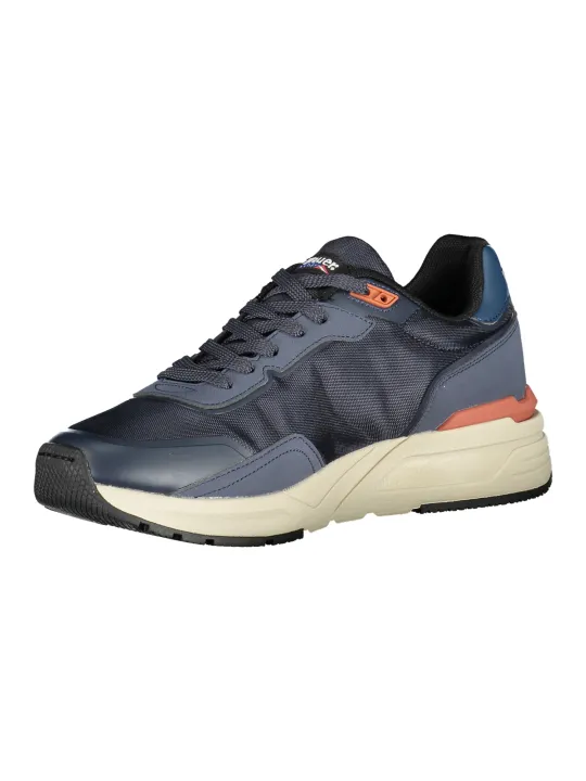 "Blauer Sneakers im Sale | Blauer Sneakers mit Kontrastdetails und Logo Applikation online kaufen"|Planet-Deluxe